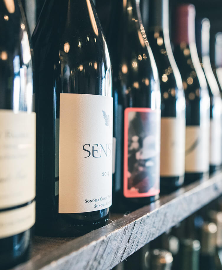 Image of wine on a shelf
